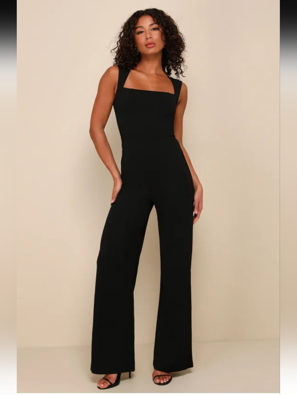 Lulu's Black Wide Leg Jumpsuit Women Size XL NWOT #4G